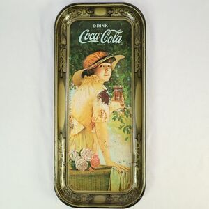 Coca Cola Vintage Tray Metal  Vintage 8.5"x 19" x 1" rectangle